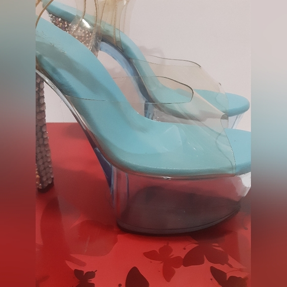 Custom Crystal Embellished 6" Platform Heels - Picture 3 of 11